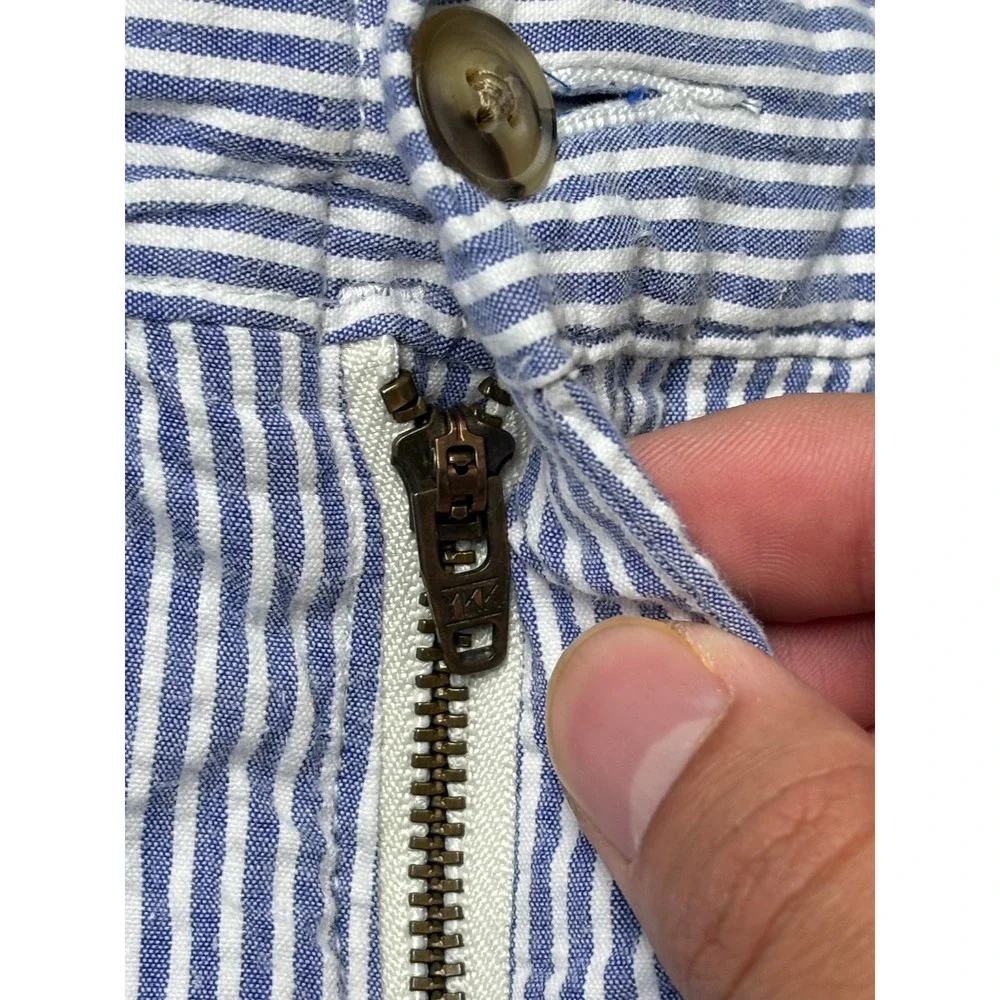 Polo Ralph Lauren Mens 36X9 Seersucker Shorts Blue White Striped Stretch Classic